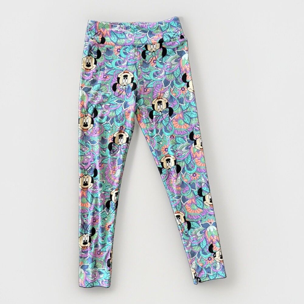 NEW LuLaRoe TC Leggings Disney Minnie Mouse Paisley Floral Flowers mickey